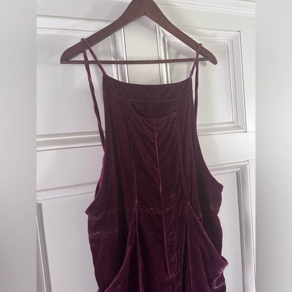 Velvet Burgundy Jumpsuit - Picture 6 of 12